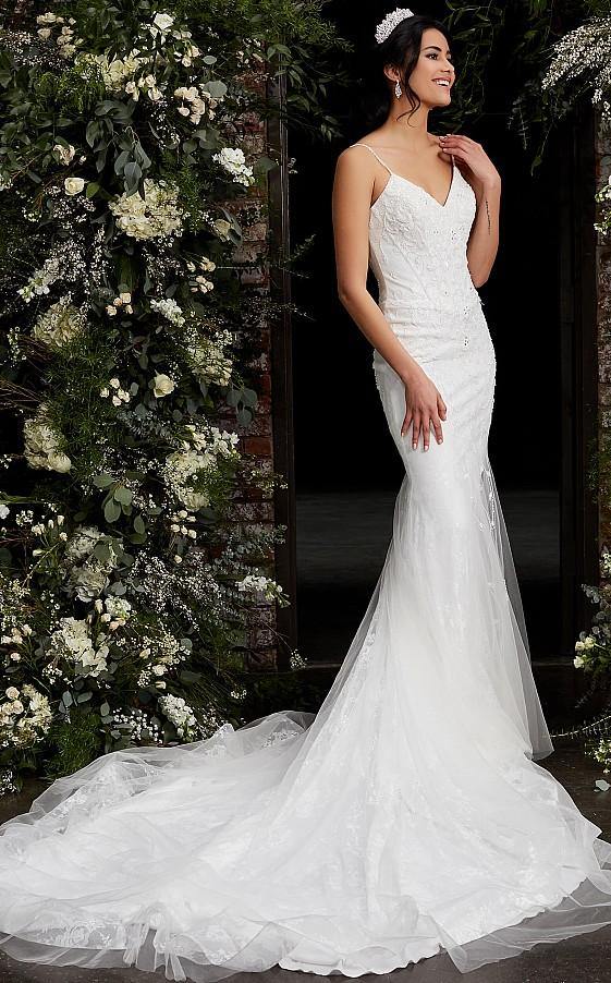 Jovani 03909 Long Spaghetti Strap Wedding Dress JB