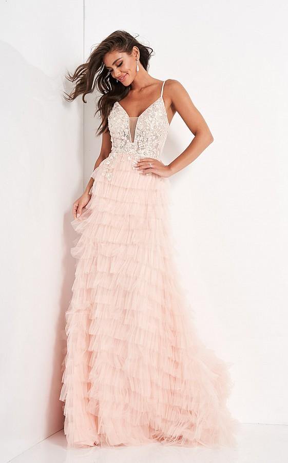 Jovani Long Spaghetti Straps Bridal Gown JB2501 - The Dress Outlet