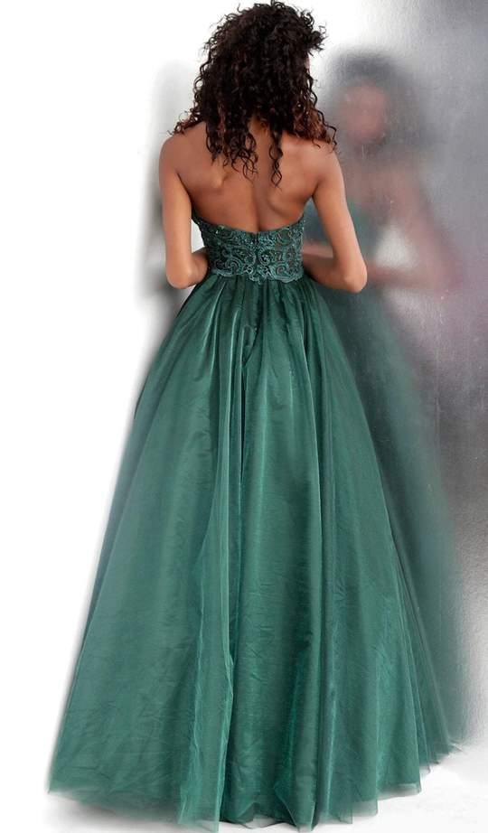 Jovani Long Strapless Pleated Prom Ball Gown 67048 - The Dress Outlet