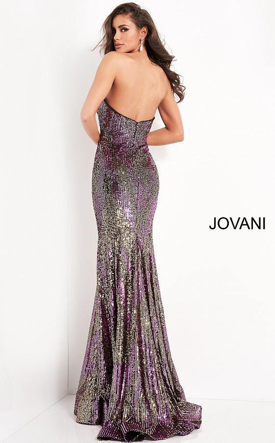 Jovani Long Strapless Sequin Prom Dress 04155 - The Dress Outlet