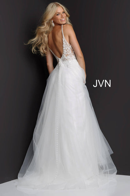 Jovani Long Tulle Wedding Dress 07595 - The Dress Outlet
