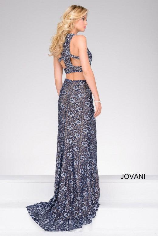 Jovani 46002 Long Two Piece Prom Formal Lace Dress