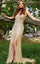 Jovani Long V-neck Sheath Evening Dress 58506 - The Dress Outlet