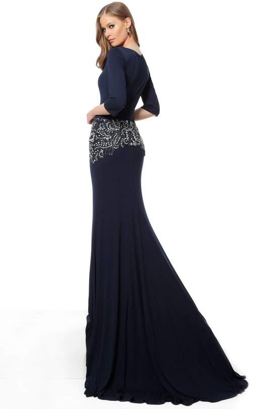 Jovani Long V-Neck Sheath Prom Dress 68806 - The Dress Outlet