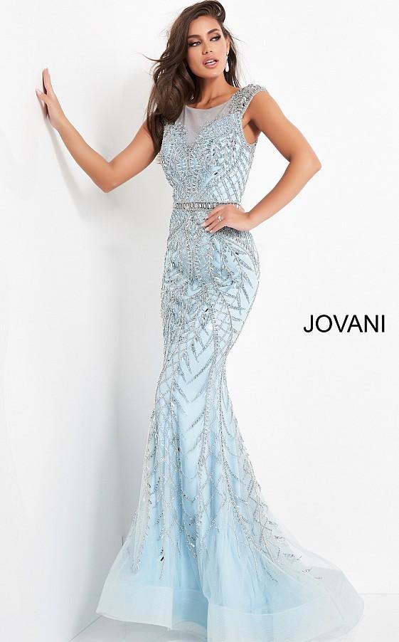Jovani Mother of the Bride Beaded Long Dress 02336 - The Dress Outlet