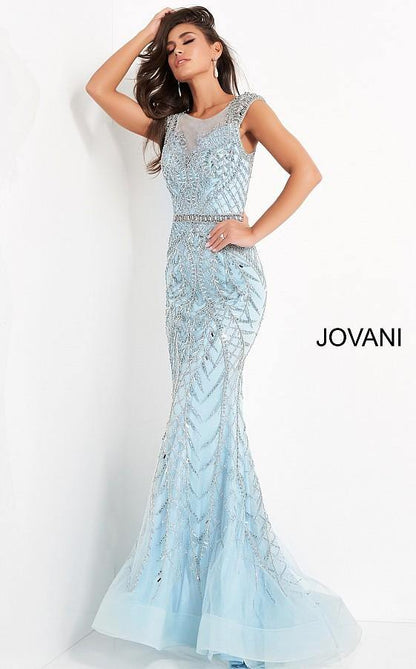 Jovani Mother of the Bride Beaded Long Dress 02336 - The Dress Outlet