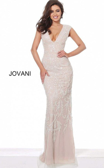Jovani Mother of the Bride Beaded Long Dress 8102 - The Dress Outlet