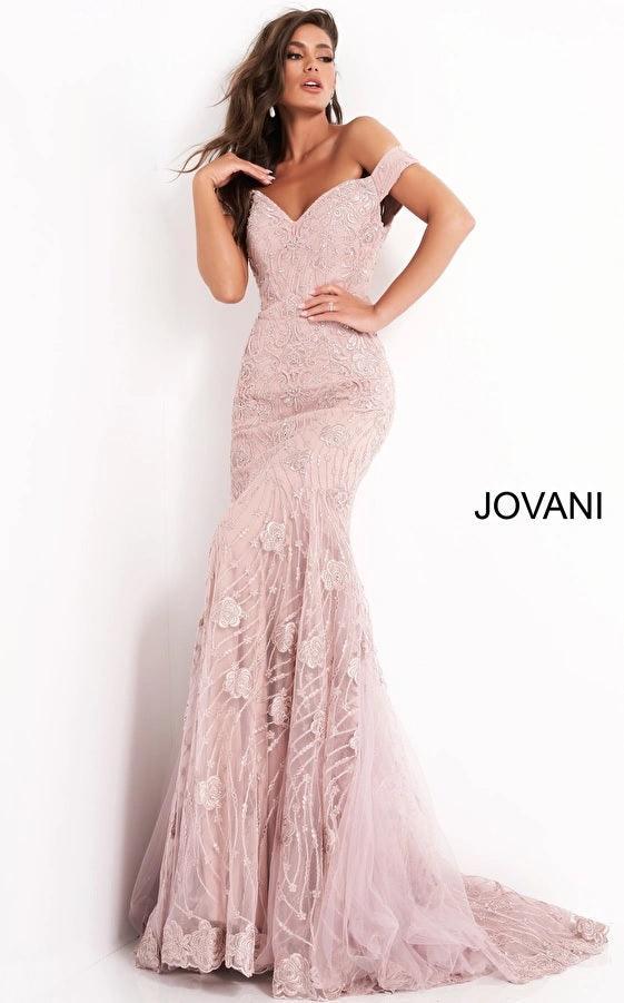 Jovani Off Shoulder Long Formal Dress 00617 - The Dress Outlet