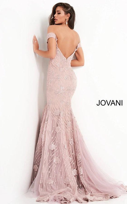 Jovani Off Shoulder Long Formal Dress 00617 - The Dress Outlet