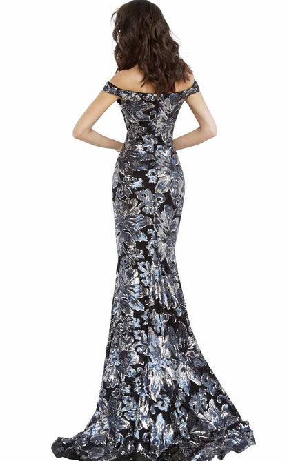 Jovani Off Shoulder Long Fitted Prom Dress 63516 - The Dress Outlet