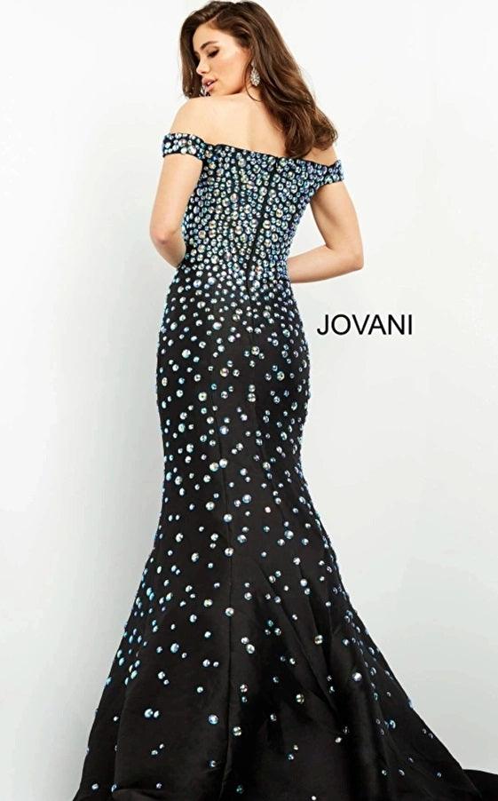 Jovani 00699 Off Shoulder Long Mermaid Prom Gown