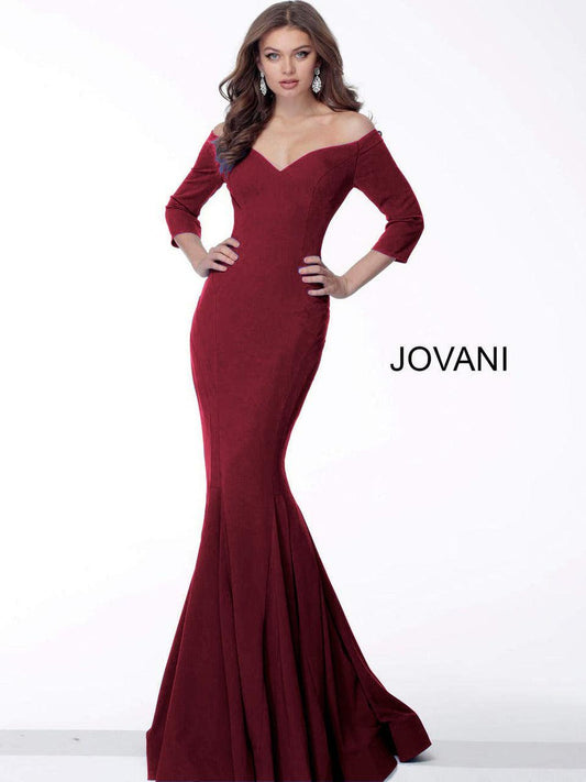 Jovani Off Shoulder Mermaid Long Evening Gown 68008 - The Dress Outlet