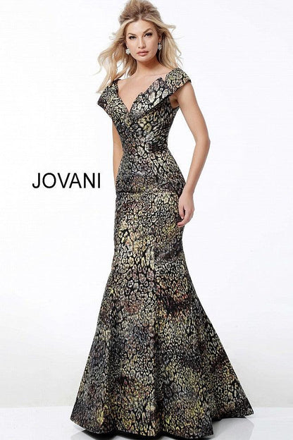 Jovani Off Shoulder Mermaid Long Prom Dress 61148 - The Dress Outlet