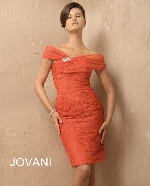 Jovani Off Shoulder Short Cocktail Dress 1326 - The Dress Outlet