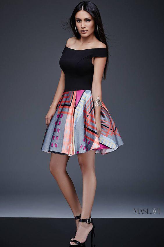 Jovani M520 Off Shoulder Short Dress