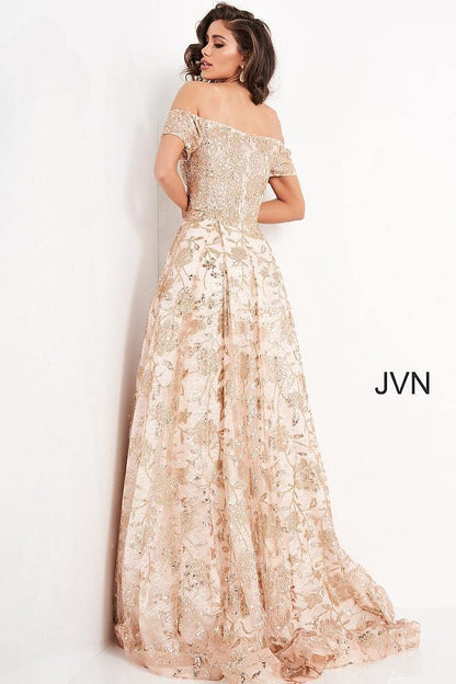 Jovani Off the Shoulder Long Prom Dress 03013 - The Dress Outlet