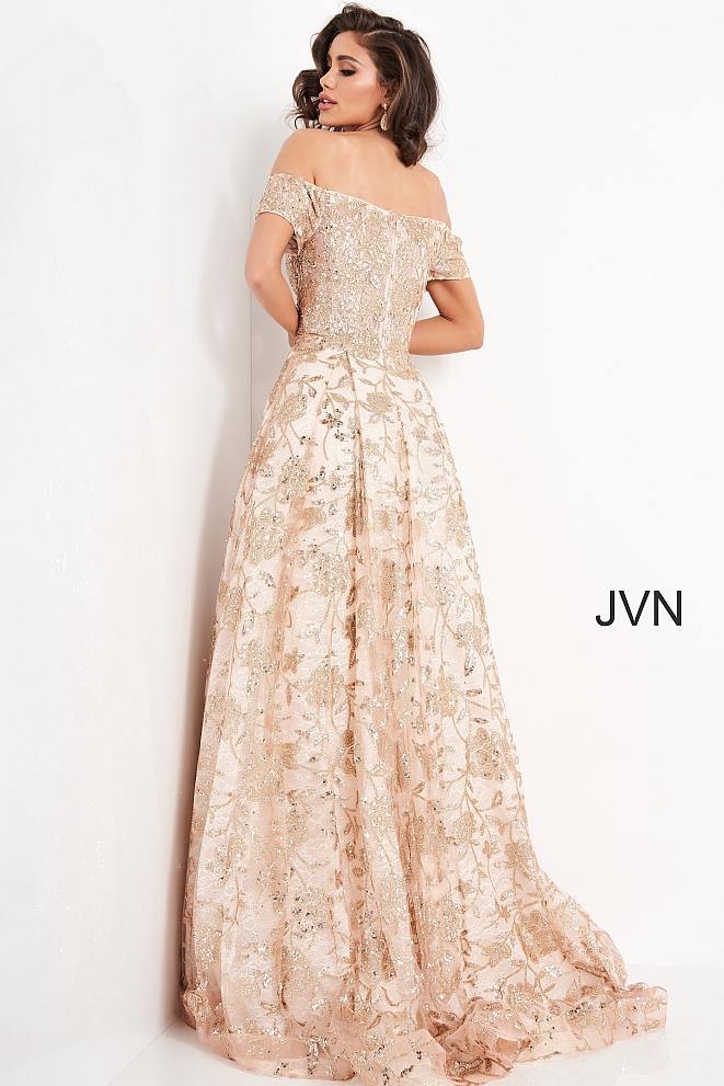 Jovani 03013 Off the Shoulder Long Prom Dress