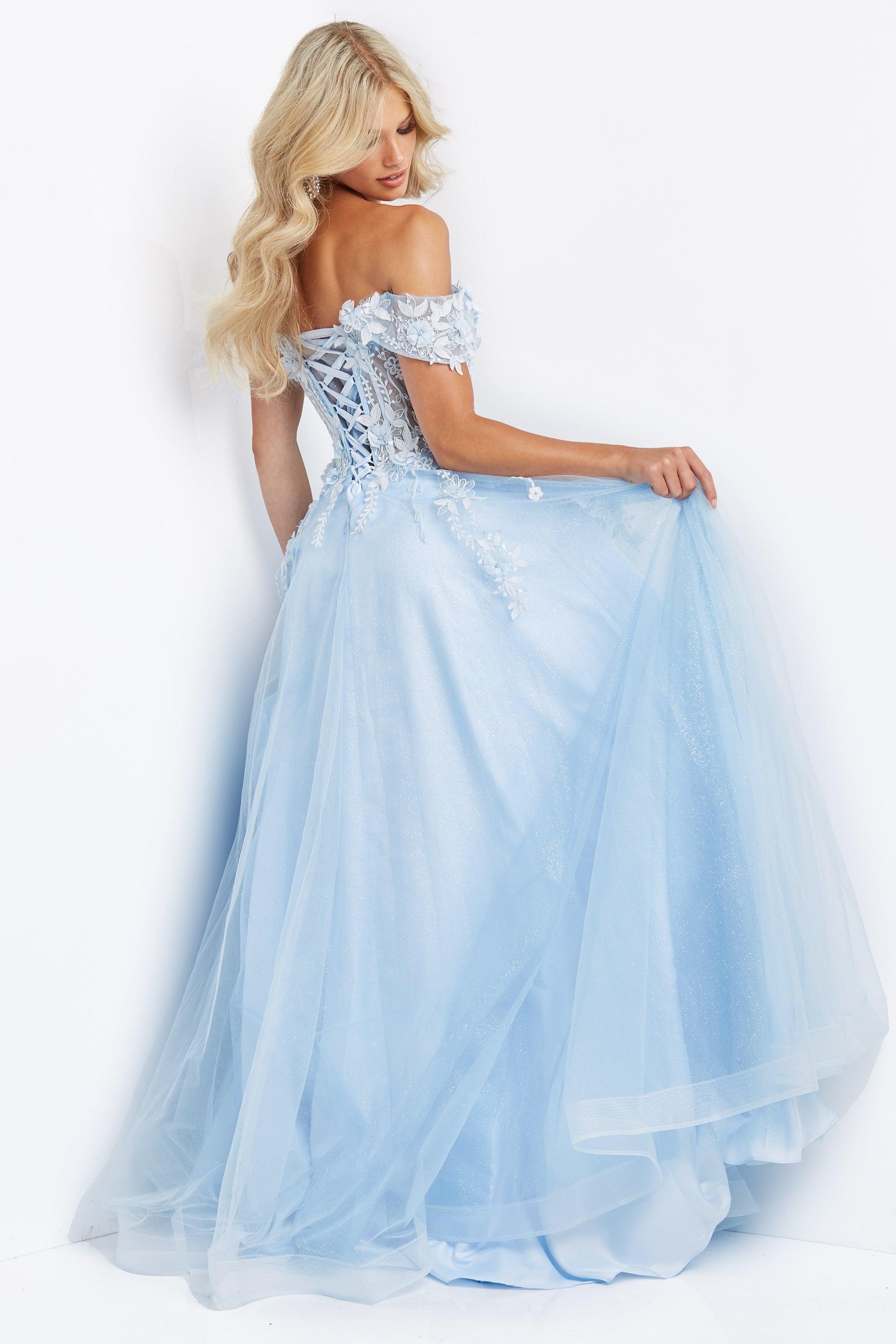 Jovani 08295 Off the Shoulder Long Prom Dress