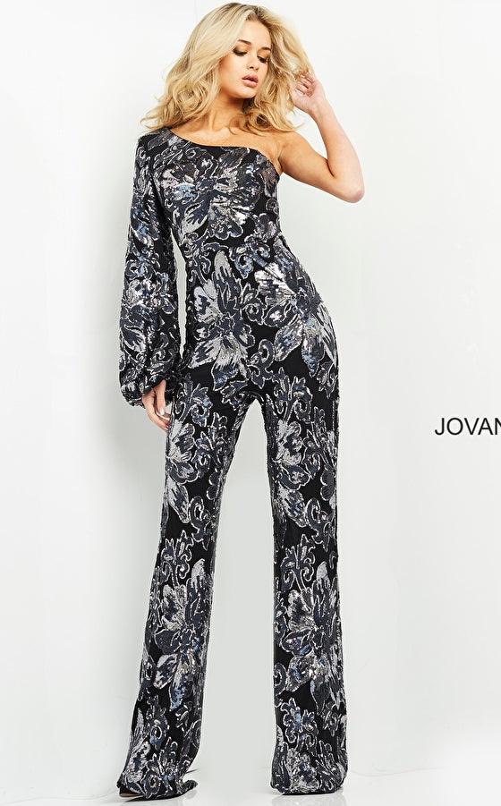 Jovani One Shoulder Jumpsuits 03425 - The Dress Outlet