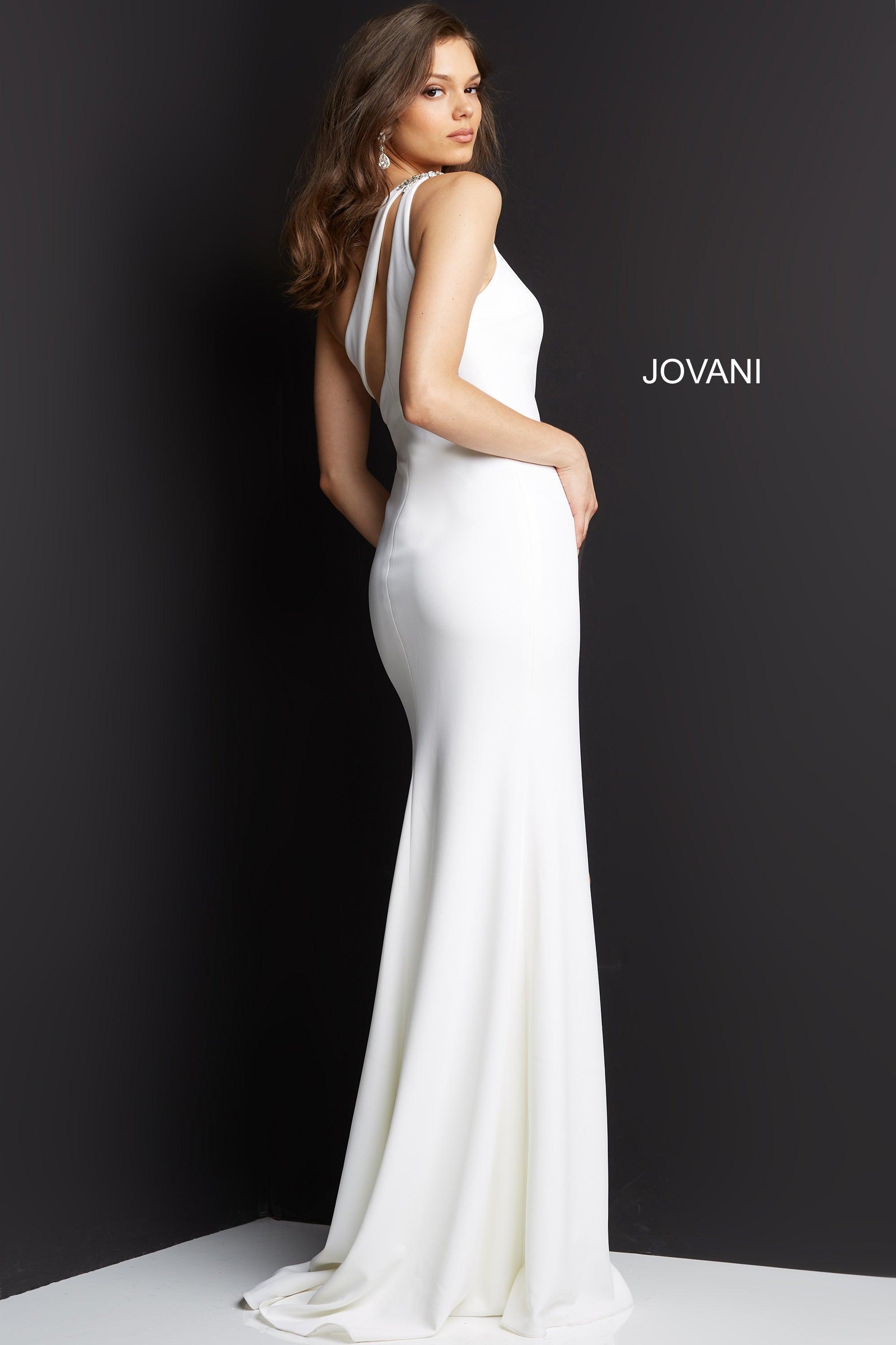 Jovani One Shoulder Long Formal Prom Dress 07173 - The Dress Outlet