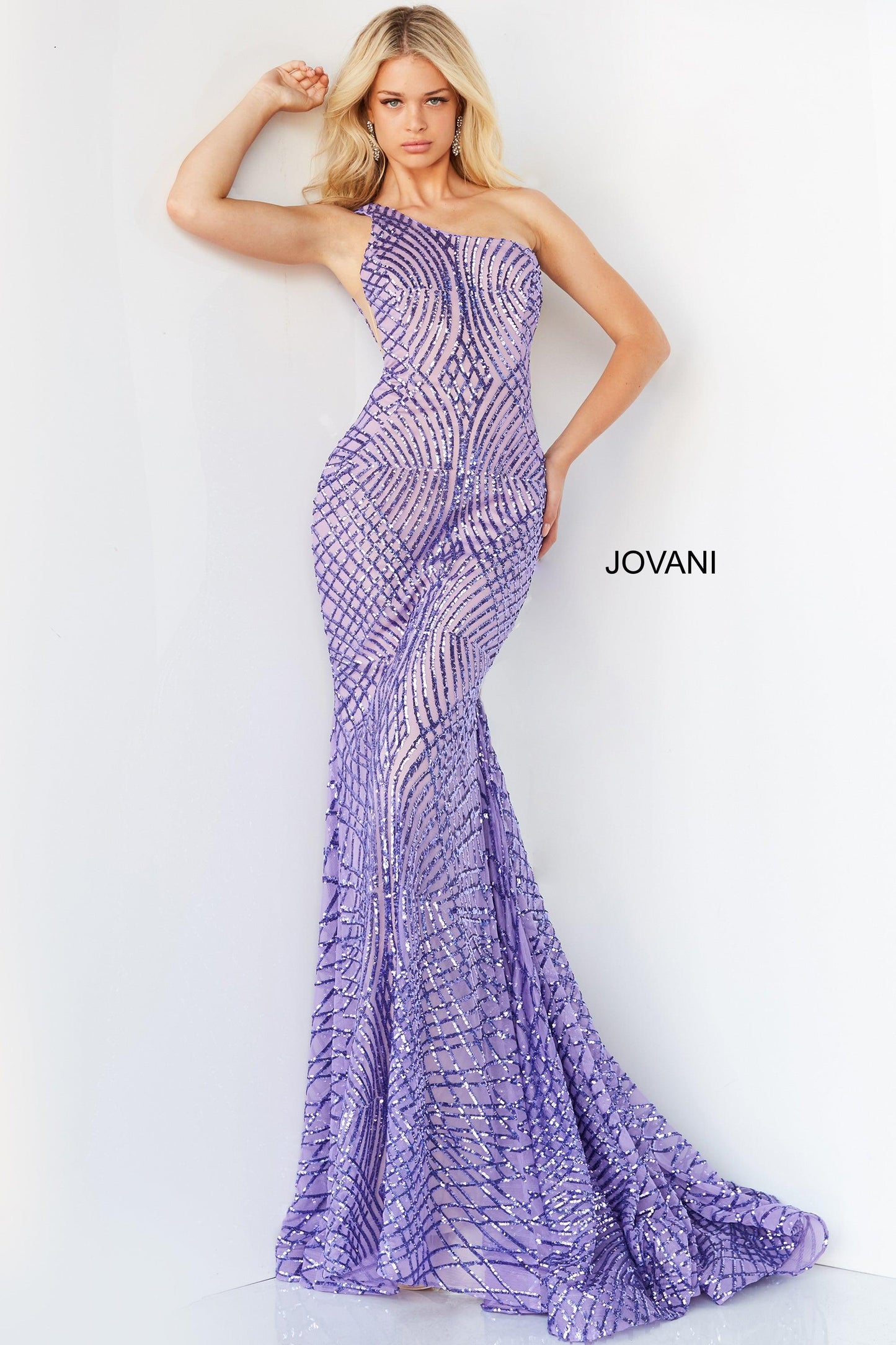 Jovani One Shoulder Long Prom Dress 06517 - The Dress Outlet