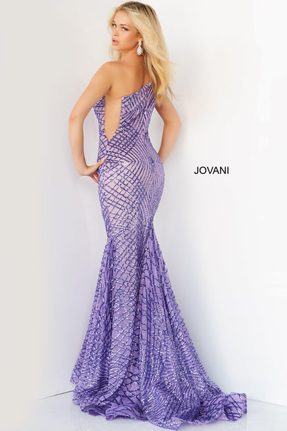 Jovani One Shoulder Long Prom Dress 06517 - The Dress Outlet
