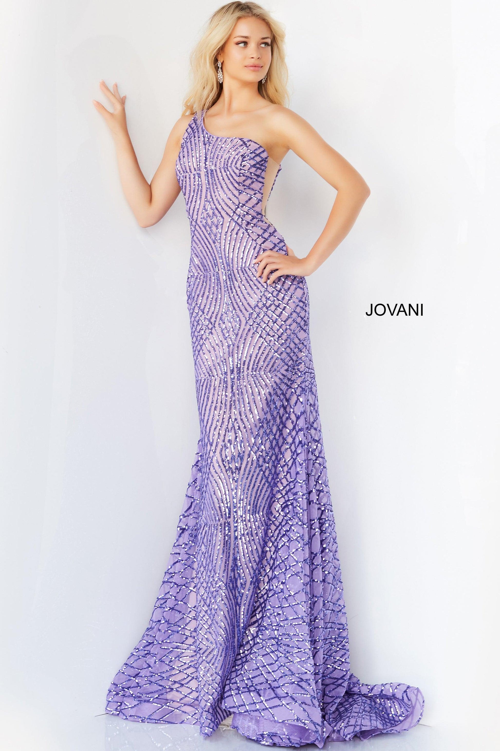 Jovani 06517 One Shoulder Long Prom Dress