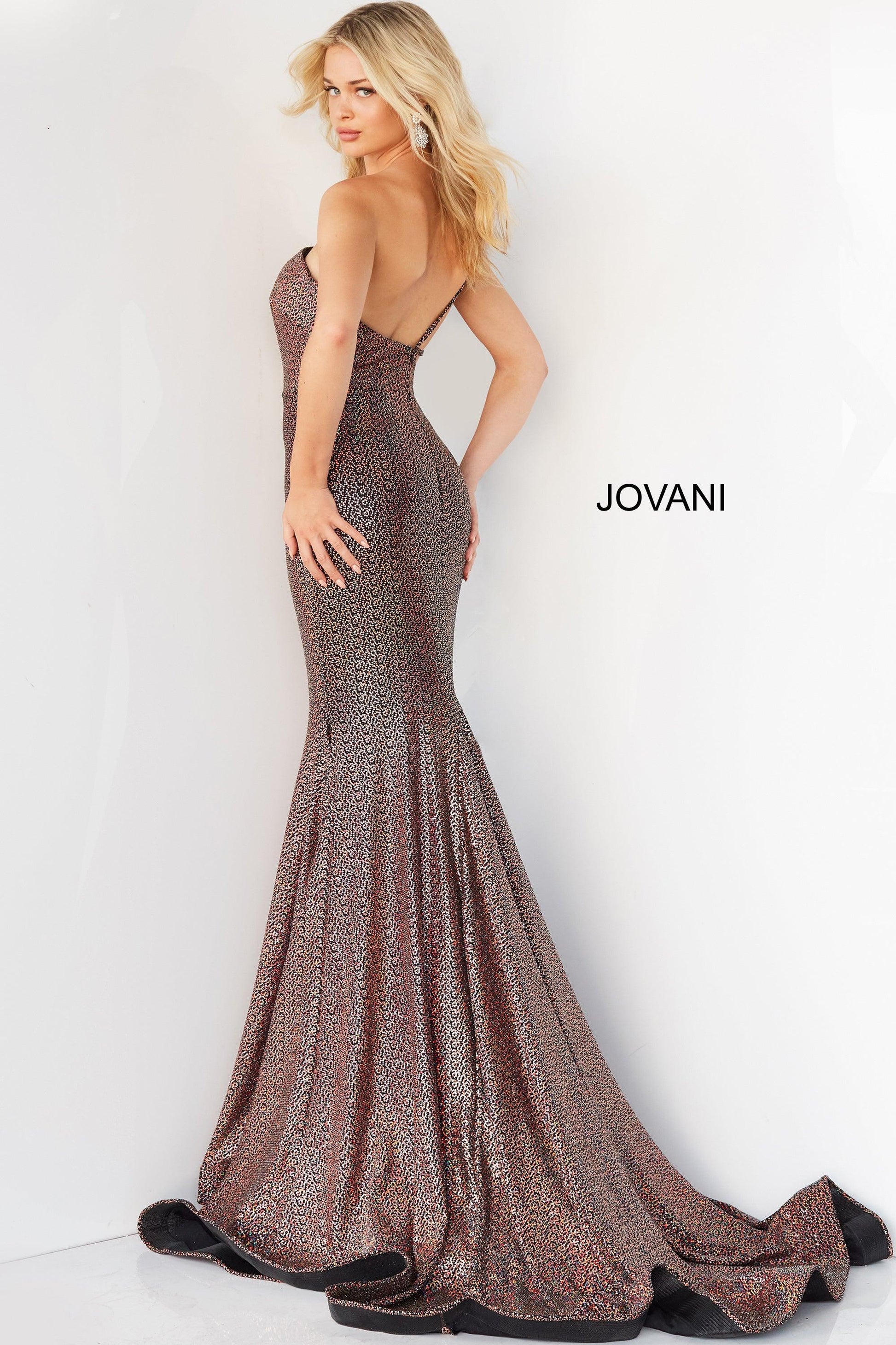 Jovani 06422 One Shoulder Long Prom Gown