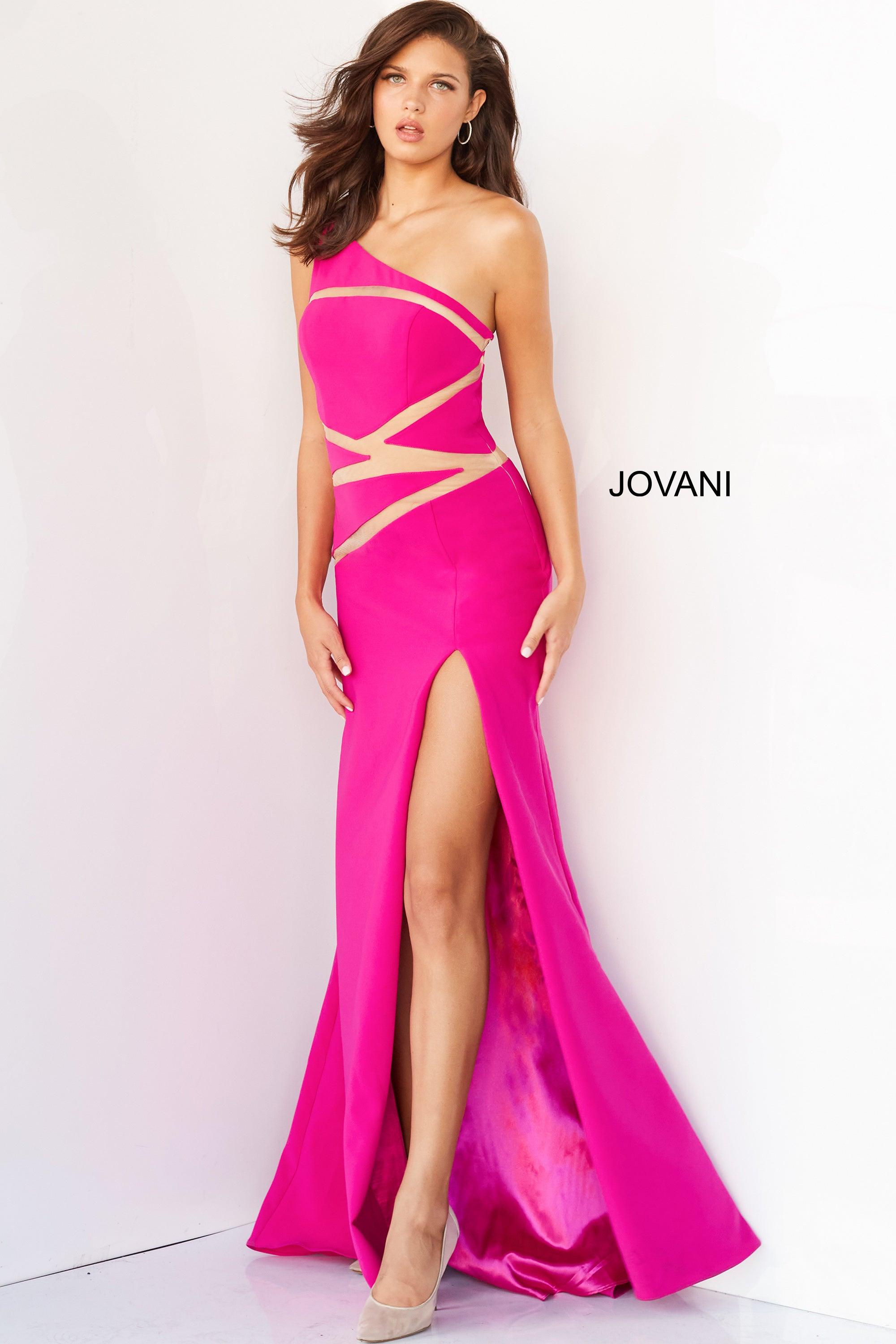 Jovani One Shoulder Long Prom Gown 07038 - The Dress Outlet
