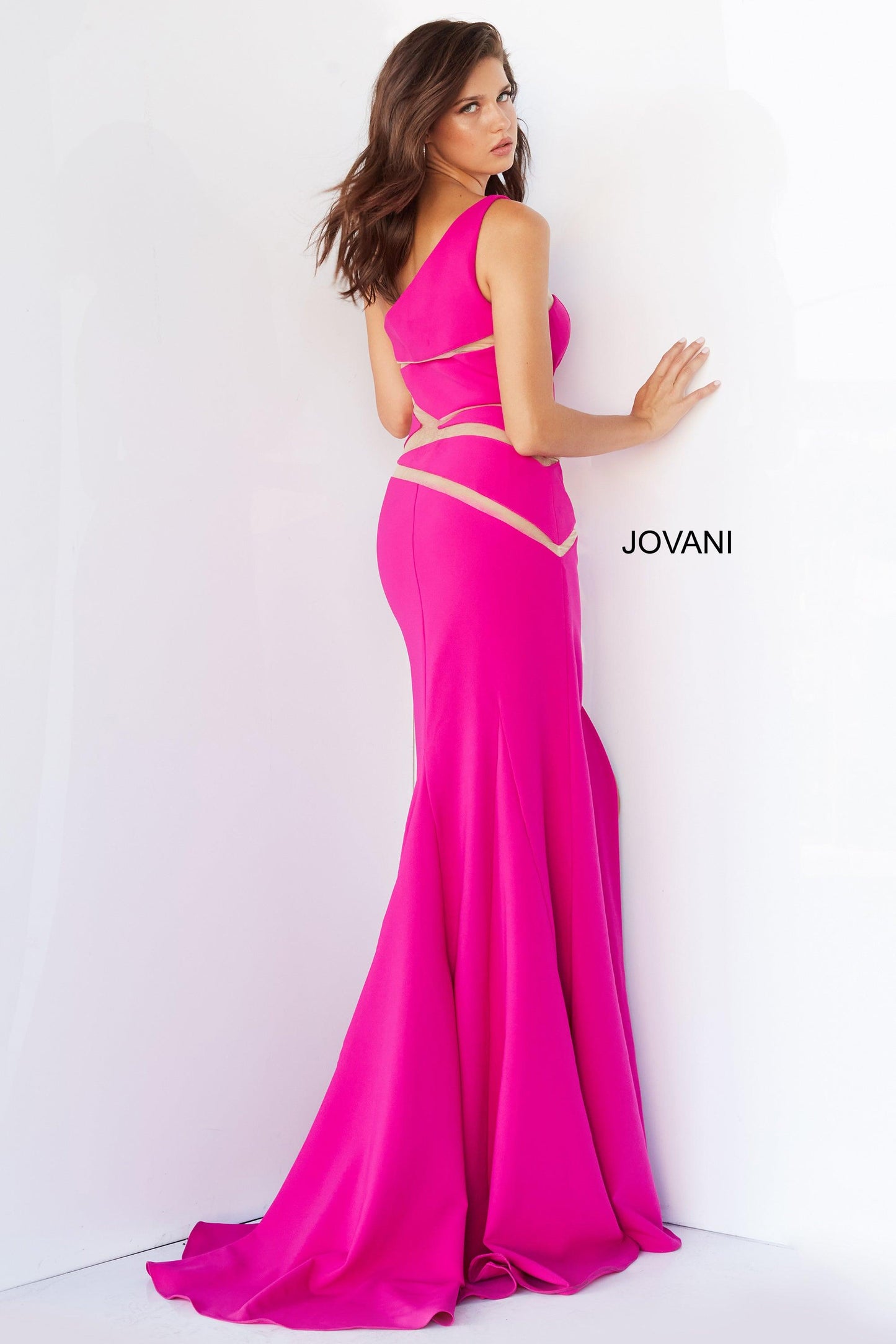 Jovani One Shoulder Long Prom Gown 07038 - The Dress Outlet