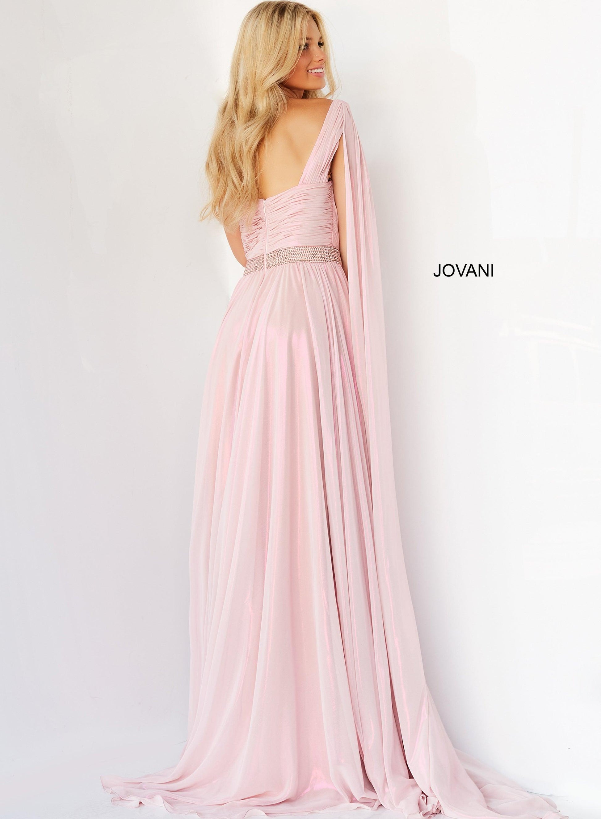 Jovani 07248 One Shoulder Long Prom Gown