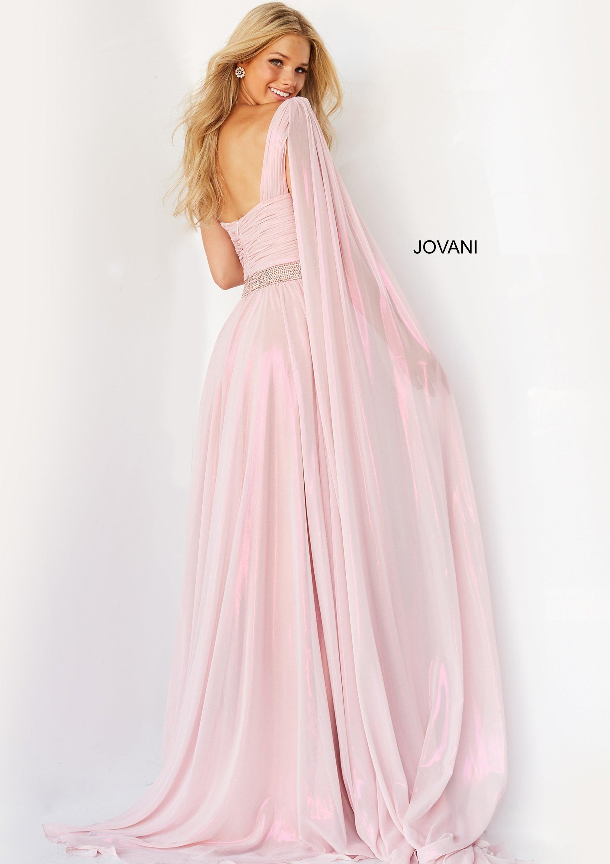 Jovani 07248 One Shoulder Long Prom Gown