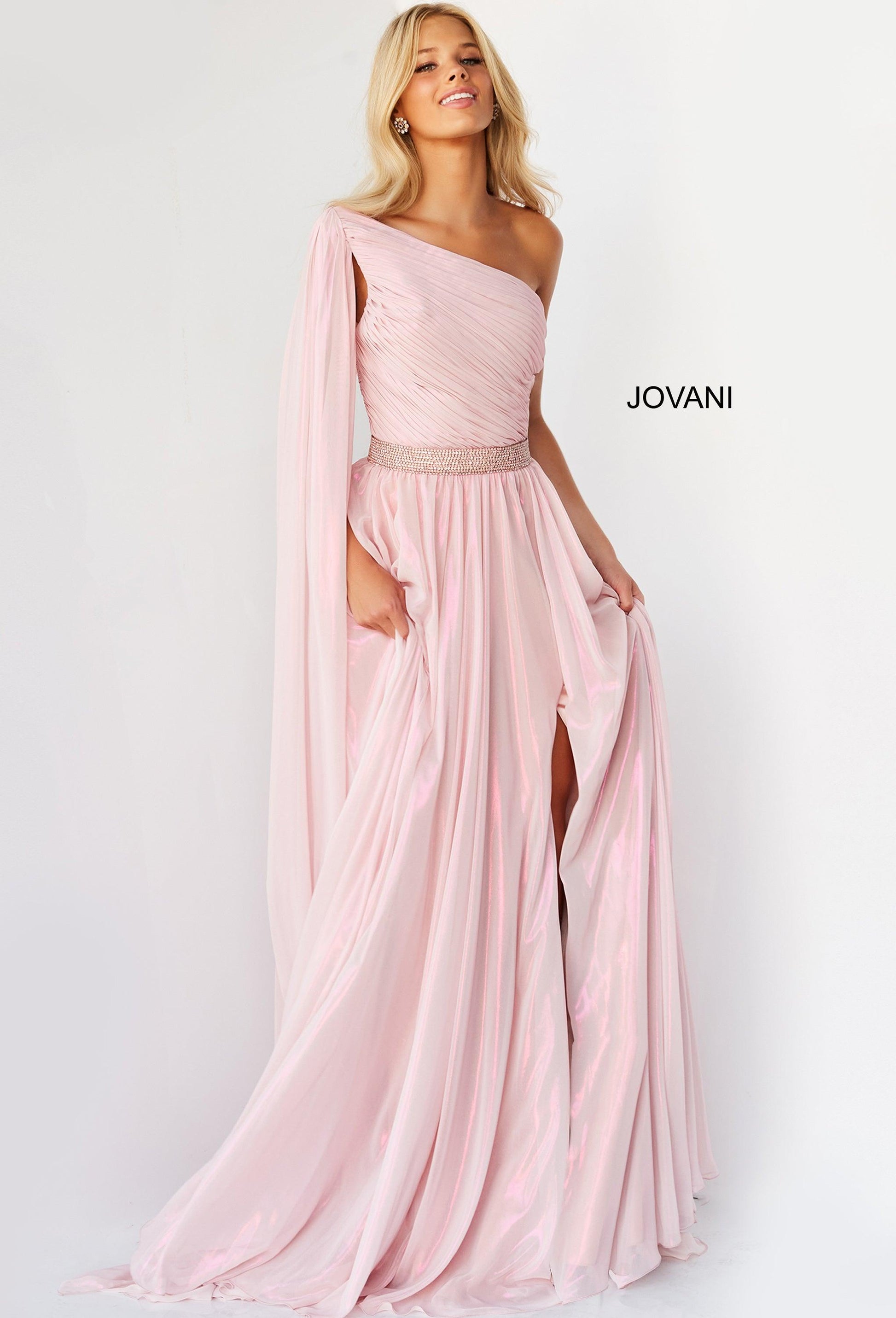 Jovani 07248 One Shoulder Long Prom Gown