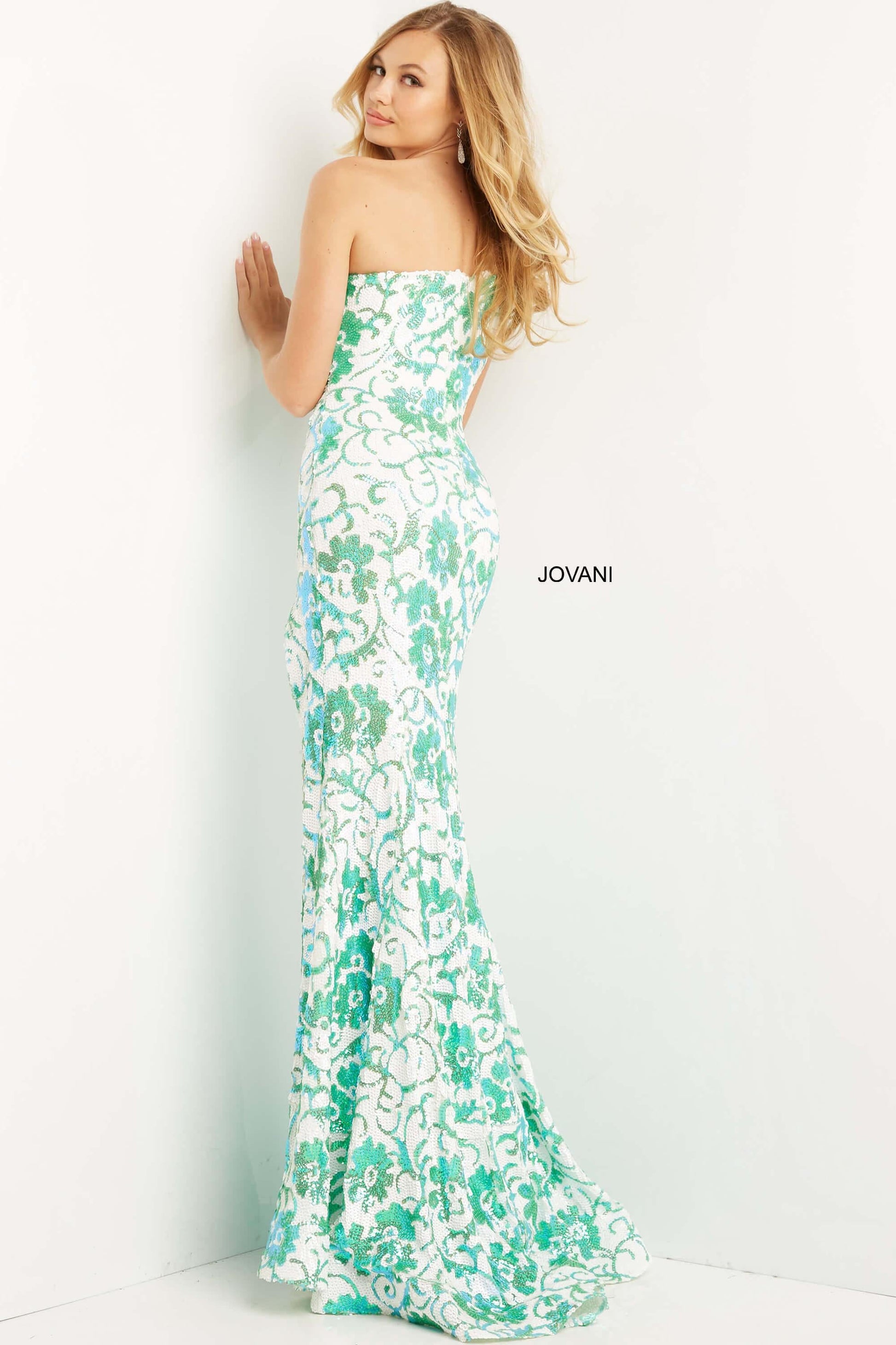 Jovani 08256 One Shoulder Long Prom Sexy Dress