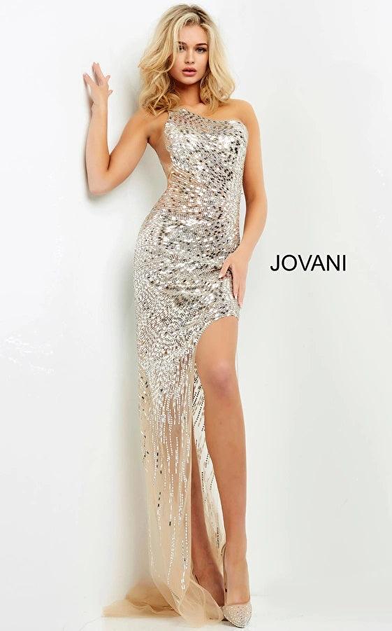 Jovani 05648 One Shoulder Long Sexy Prom Gown