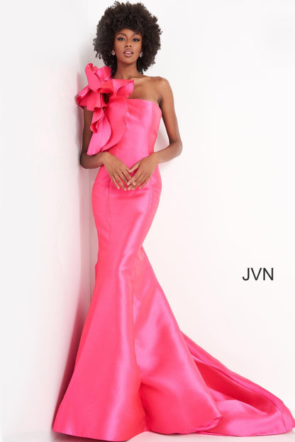 Jovani One Shoulder Mermaid Long Prom Dress 00650 - The Dress Outlet