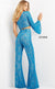 Jovani One Shoulder Two Piece Lace Jumpsuit 08693 - The Dress Outlet