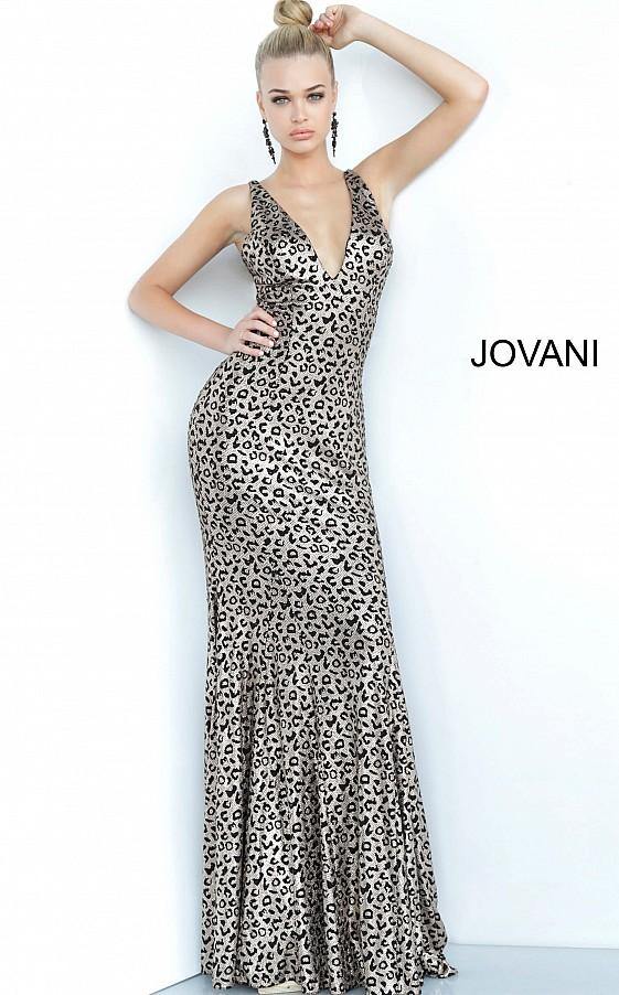 Jovani 3237 Prom Long Animal Print Formal Dress