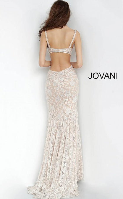 Jovani Prom Long Beaded Lace Trumpet Gown 00780 - The Dress Outlet