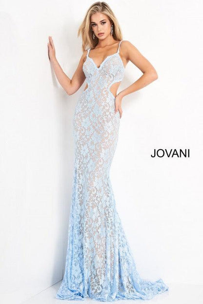 Jovani Prom Long Beaded Lace Trumpet Gown 00780 - The Dress Outlet