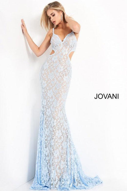 Jovani Prom Long Beaded Lace Trumpet Gown 00780 - The Dress Outlet