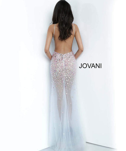 Jovani Prom Long Beaded Sexy Fitted Dress 02047 - The Dress Outlet
