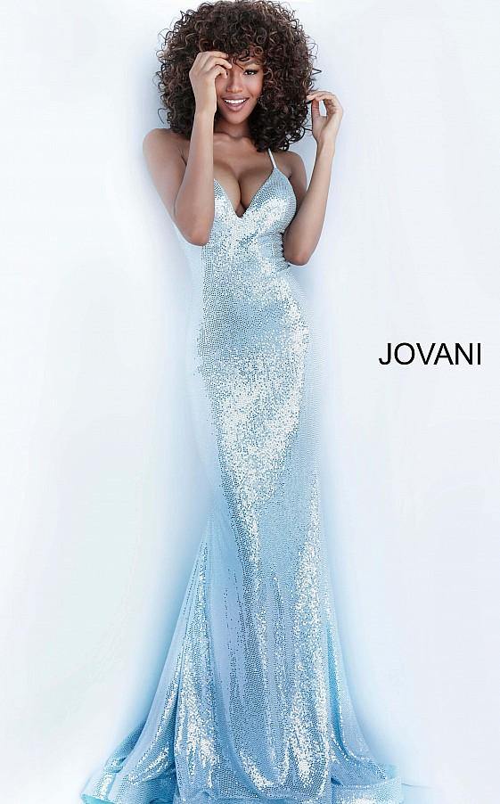 Jovani 00592 Prom Long Bridesmaid Metallic Dress