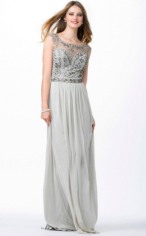 Jovani 31440 Prom Long Cap Sleeve Chiffon Dress