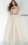 Jovani Prom Long Floral Applique Ball Gown 02758 - The Dress Outlet