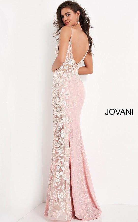 Jovani Prom Long Floral Bodice Evening Dress 06232 - The Dress Outlet