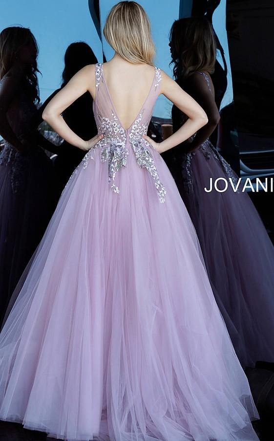 Jovani  Prom Long Floral Embroidered Ballgown 67459 - The Dress Outlet