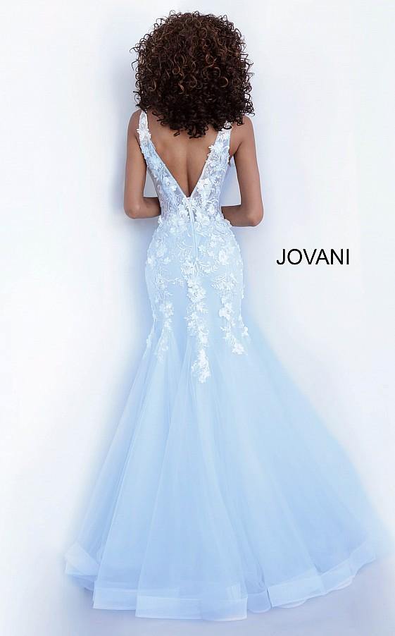 Jovani Prom Long Floral Mermaid Lace Dress 8066 - The Dress Outlet