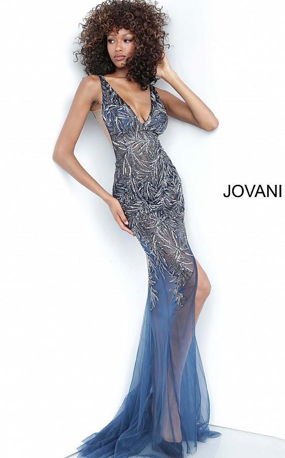 Jovani Prom Long Formal Beaded Trumpet Dress 1863 - The Dress Outlet