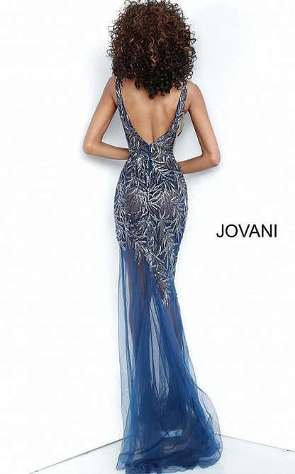 Jovani Prom Long Formal Beaded Trumpet Dress 1863 - The Dress Outlet